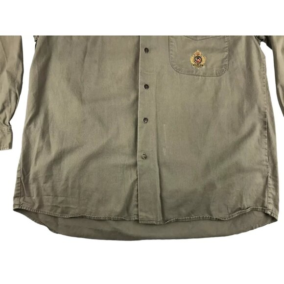 Hunting Horn Mens Brown Long‎ Sleeve Pockets Button Up Shirt Size Large - Picture 3 of 10